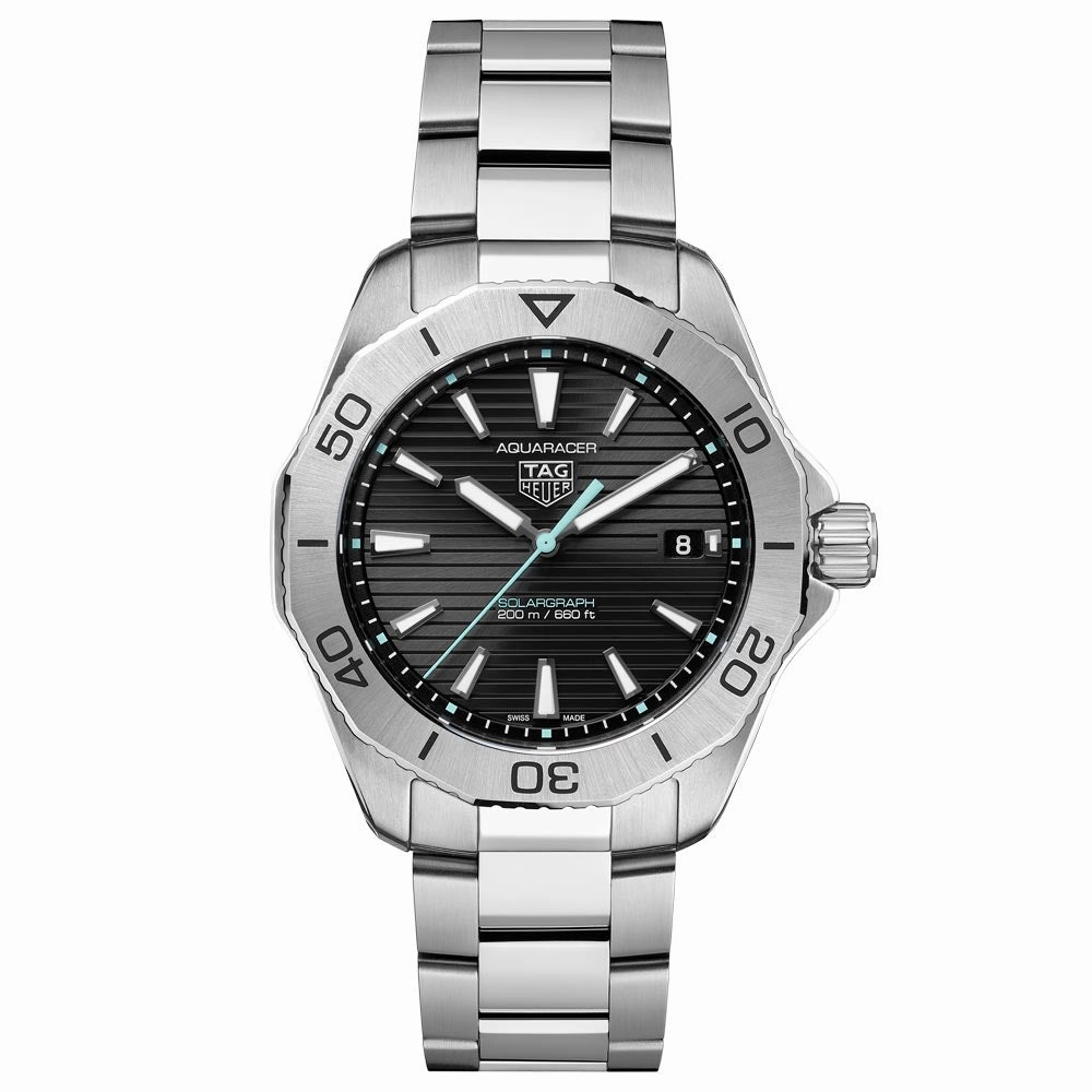 TAG Heuer Aquaracer Professional 200 Solargraph Black Dial 40mm Quartz Gents Watch WBP1114.BA0000