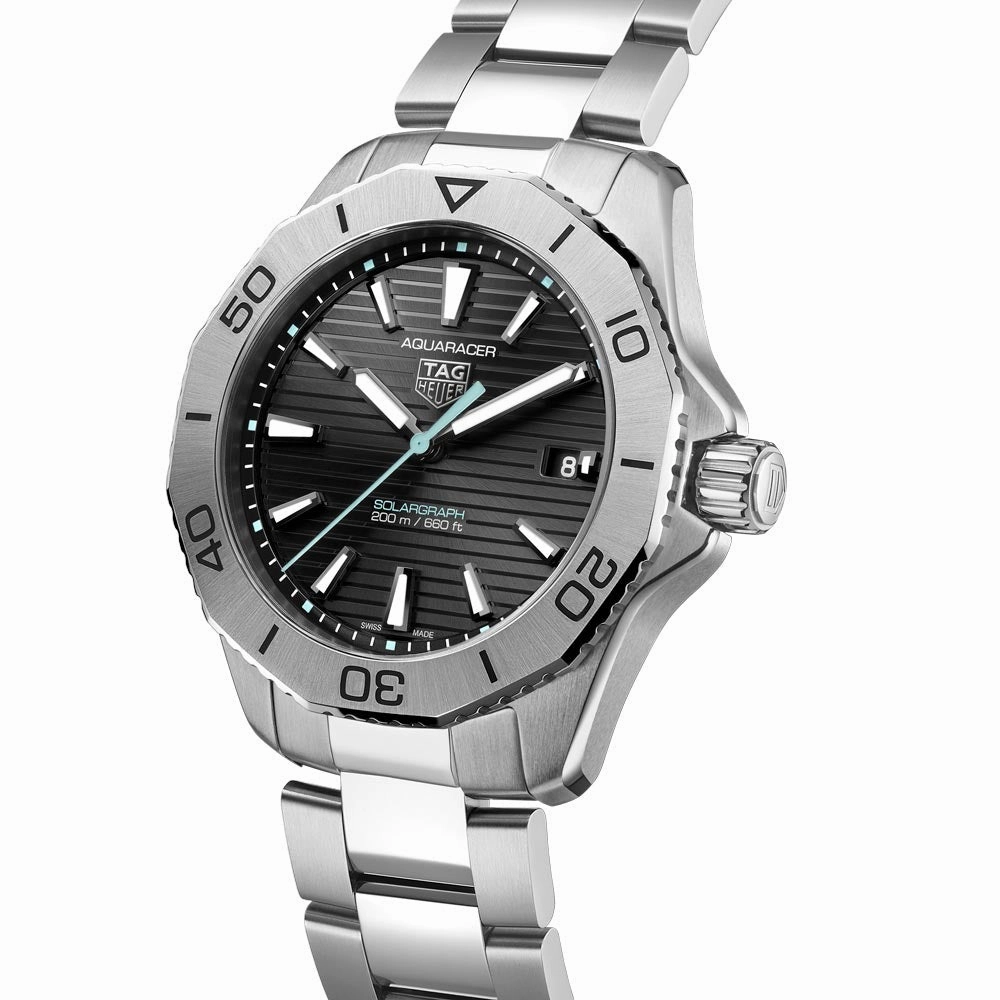 TAG Heuer Aquaracer Professional 200 Solargraph Black Dial 40mm Quartz Gents Watch WBP1114.BA0000