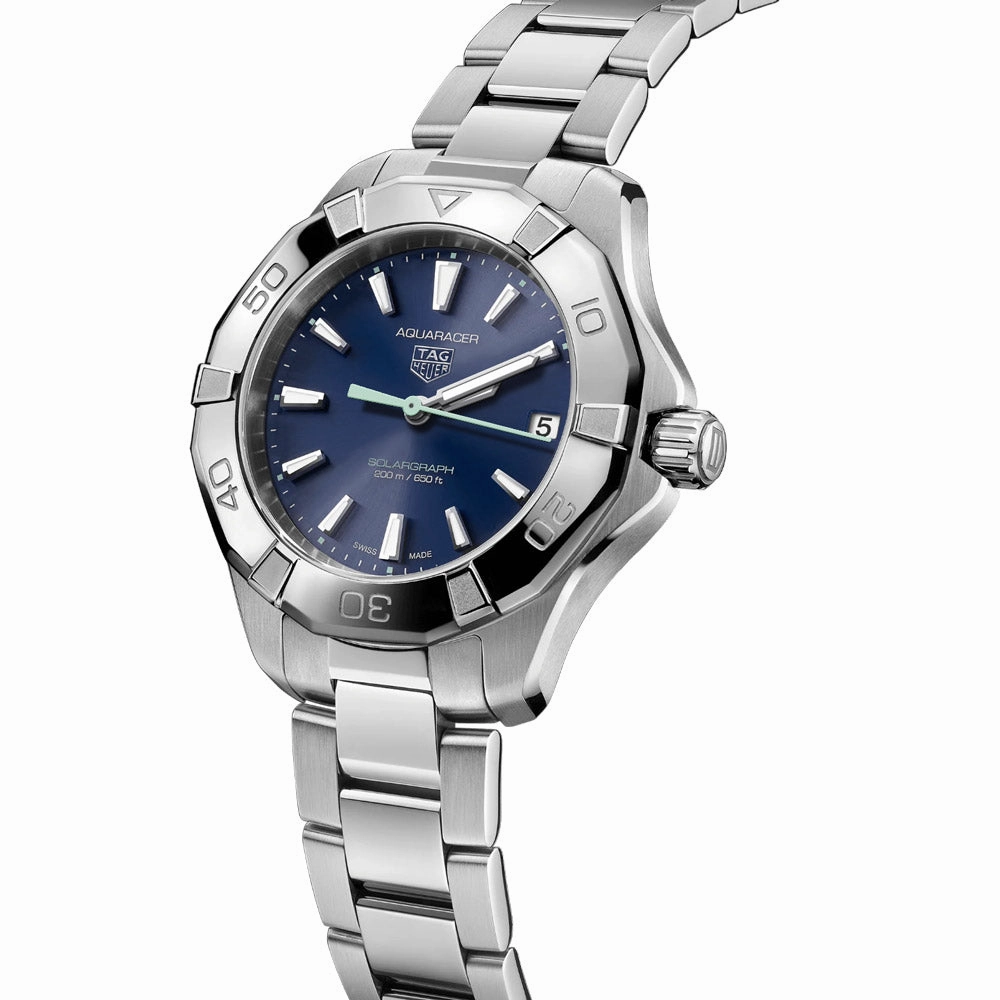 TAG Heuer Aquaracer Professional 200 Solargraph Blue Dial 34mm Quartz Ladies Watch WBP1311.BA0005