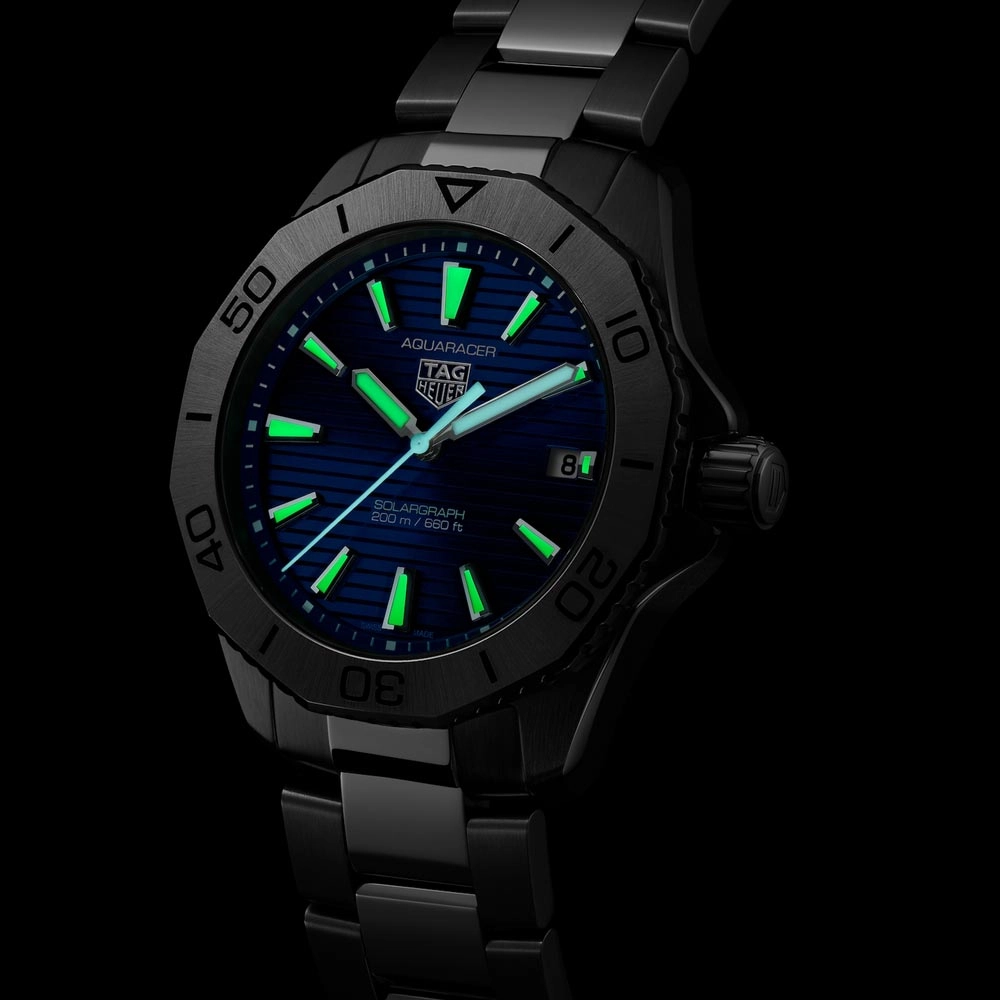 TAG Heuer Aquaracer Professional 200 Solargraph Blue Dial 40mm Quartz Gents Watch WBP1113.BA0000
