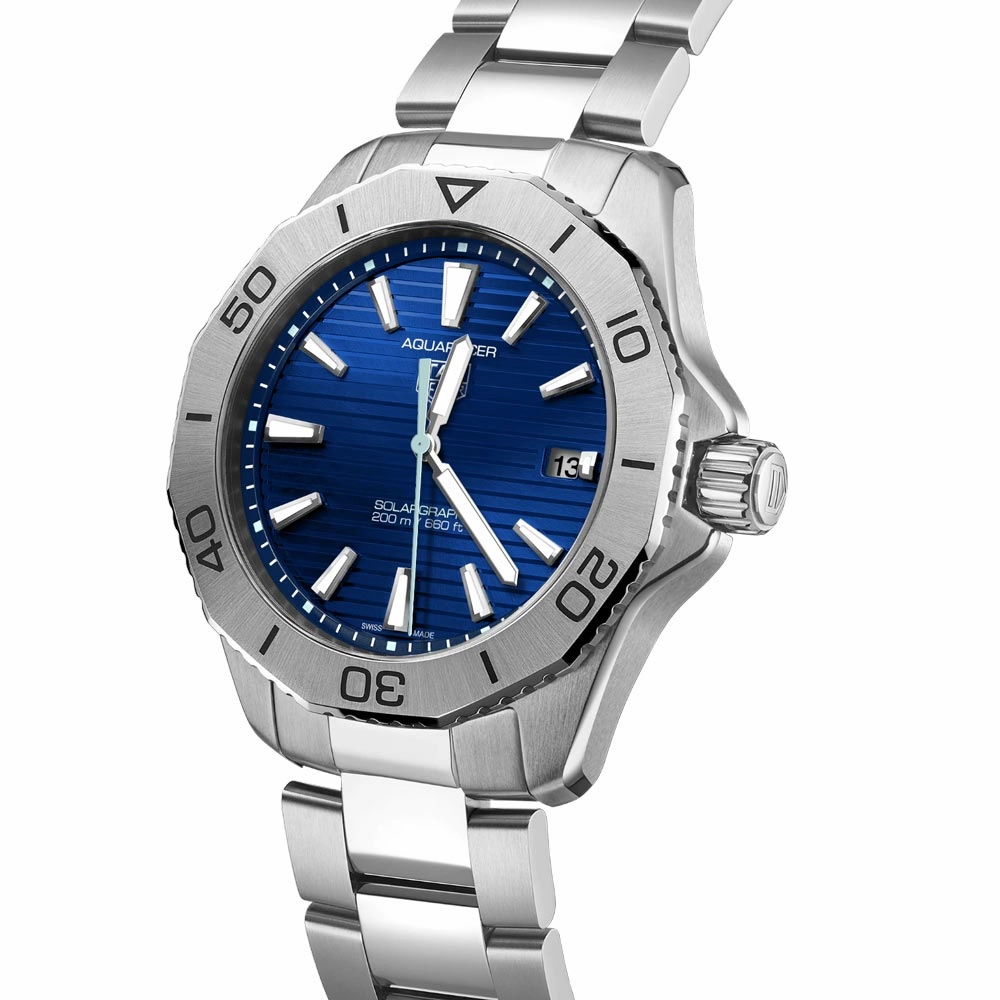 TAG Heuer Aquaracer Professional 200 Solargraph Blue Dial 40mm Quartz Gents Watch WBP1113.BA0000