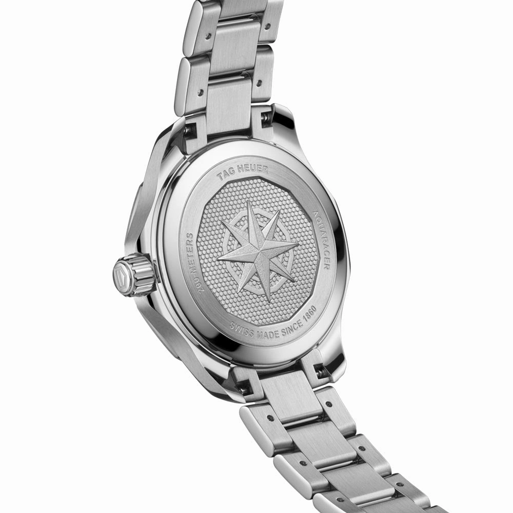 TAG Heuer Aquaracer Professional 200 Solargraph MOP Diamond Dot Dial 34mm Quartz Ladies Watch WBP1313.BA0005