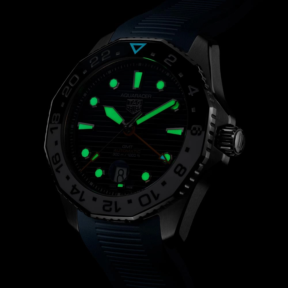 TAG Heuer Aquaracer Professional 300 GMT 43mm Blue Dial Automatic Gents Watch WBP2010.FT6198