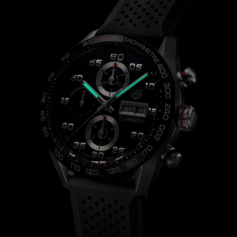 TAG Heuer Carrera 44mm Black Dial Automatic Chronograph Gents Watch CBN2A1AA.FT6228