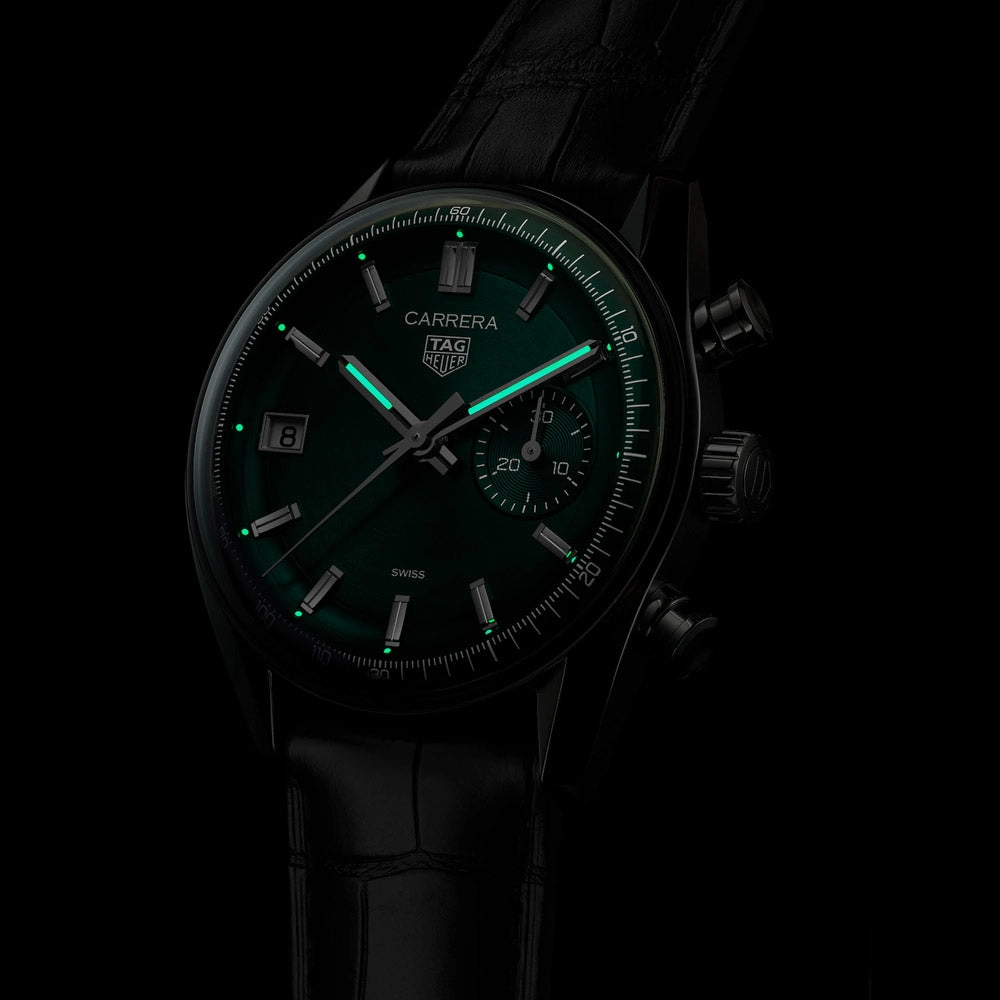 TAG Heuer Carrera Chronograph 39mm Green Dial Automatic Watch CBS2211.FC6545