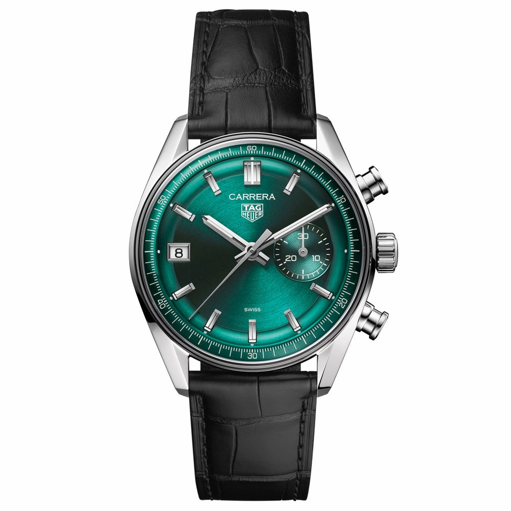 TAG Heuer Carrera Chronograph 39mm Green Dial Automatic Watch CBS2211.FC6545