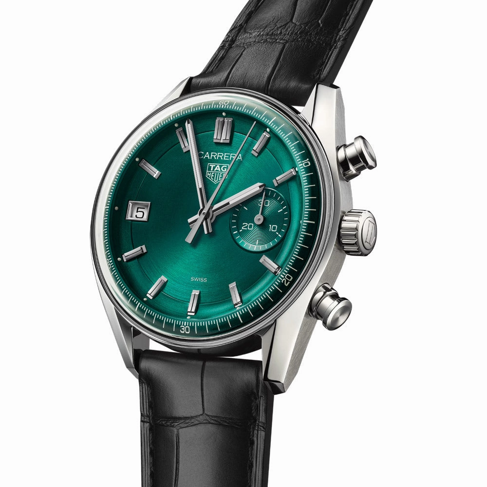 TAG Heuer Carrera Chronograph 39mm Green Dial Automatic Watch CBS2211.FC6545