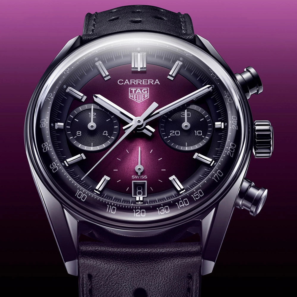 TAG Heuer Carrera Chronograph 39mm Purple Dial Automatic Watch CBS2219.FC6607