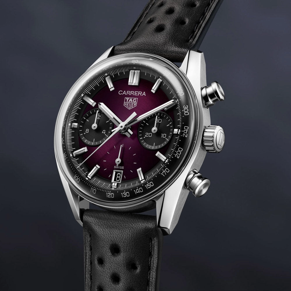 TAG Heuer Carrera Chronograph 39mm Purple Dial Automatic Watch CBS2219.FC6607