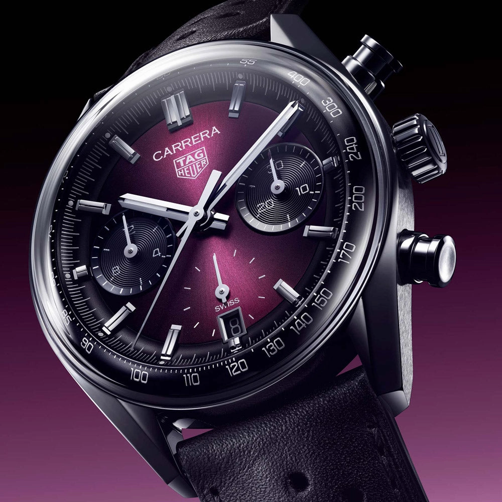 TAG Heuer Carrera Chronograph 39mm Purple Dial Automatic Watch CBS2219.FC6607