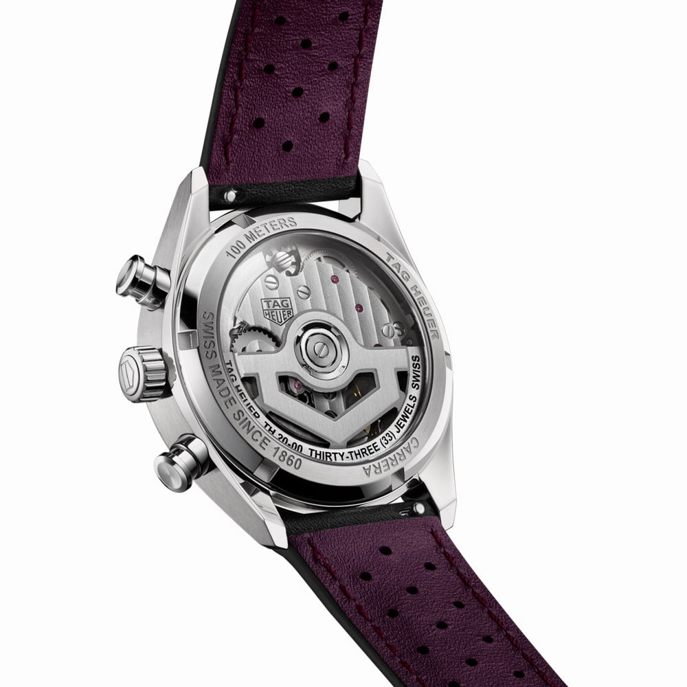 TAG Heuer Carrera Chronograph 39mm Purple Dial Automatic Watch CBS2219.FC6607