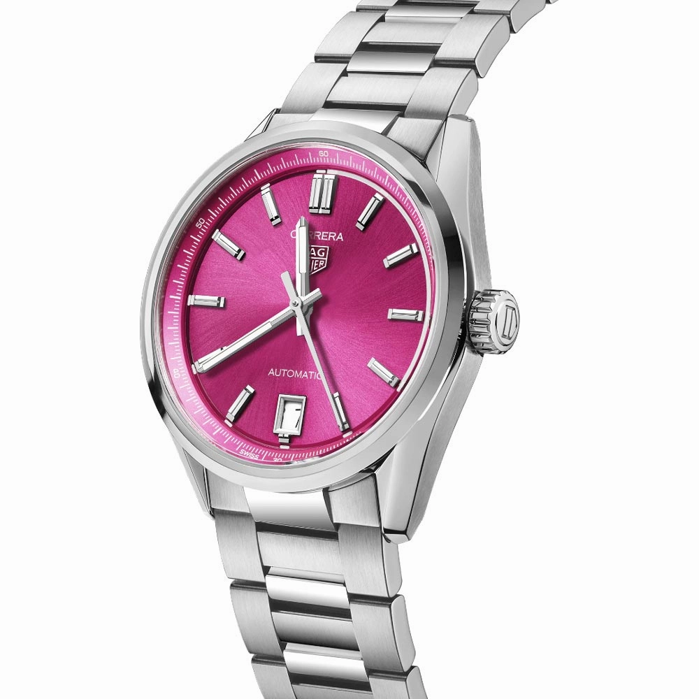 TAG Heuer Carrera Date 36mm Pink Dial Automatic Ladies Watch WBN2313.BA0001