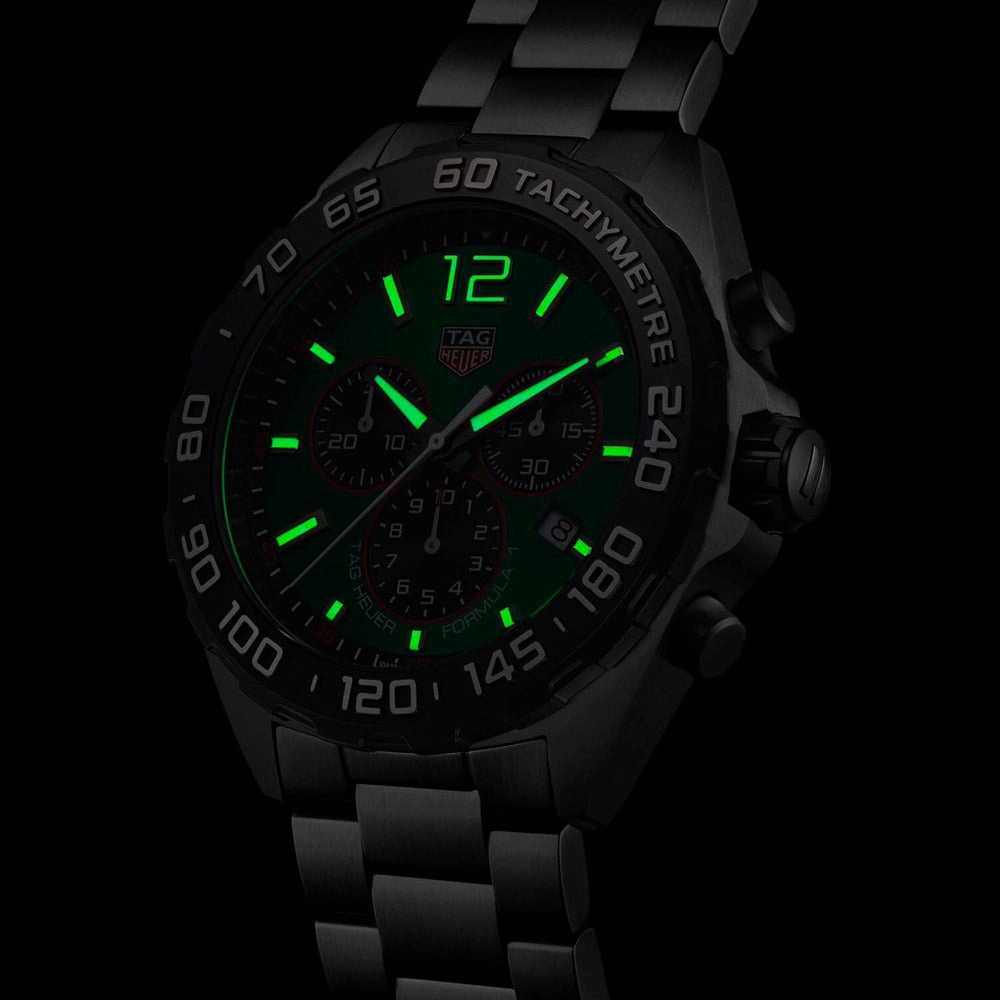 TAG Heuer Formula 1 43mm Green Dial Quartz Chronograph Gents Watch CAZ101AP.BA0842