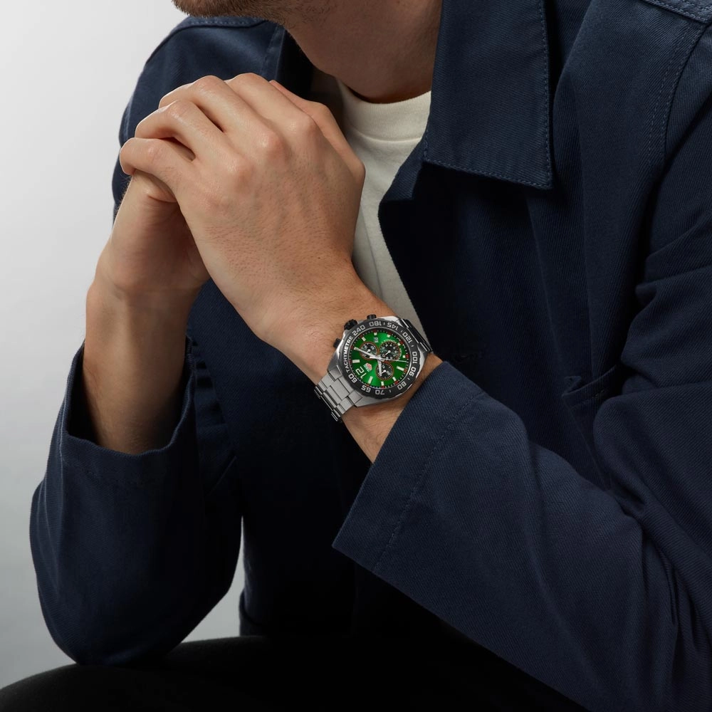 TAG Heuer Formula 1 43mm Green Dial Quartz Chronograph Gents Watch CAZ101AP.BA0842
