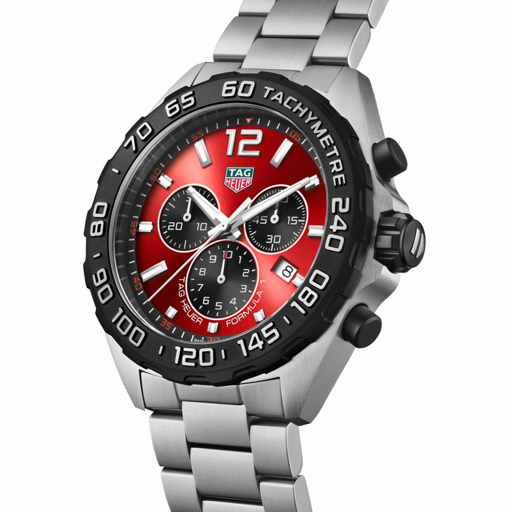 TAG Heuer Formula 1 43mm Red Dial Quartz Chronograph Gents Watch CAZ101AN.BA0842