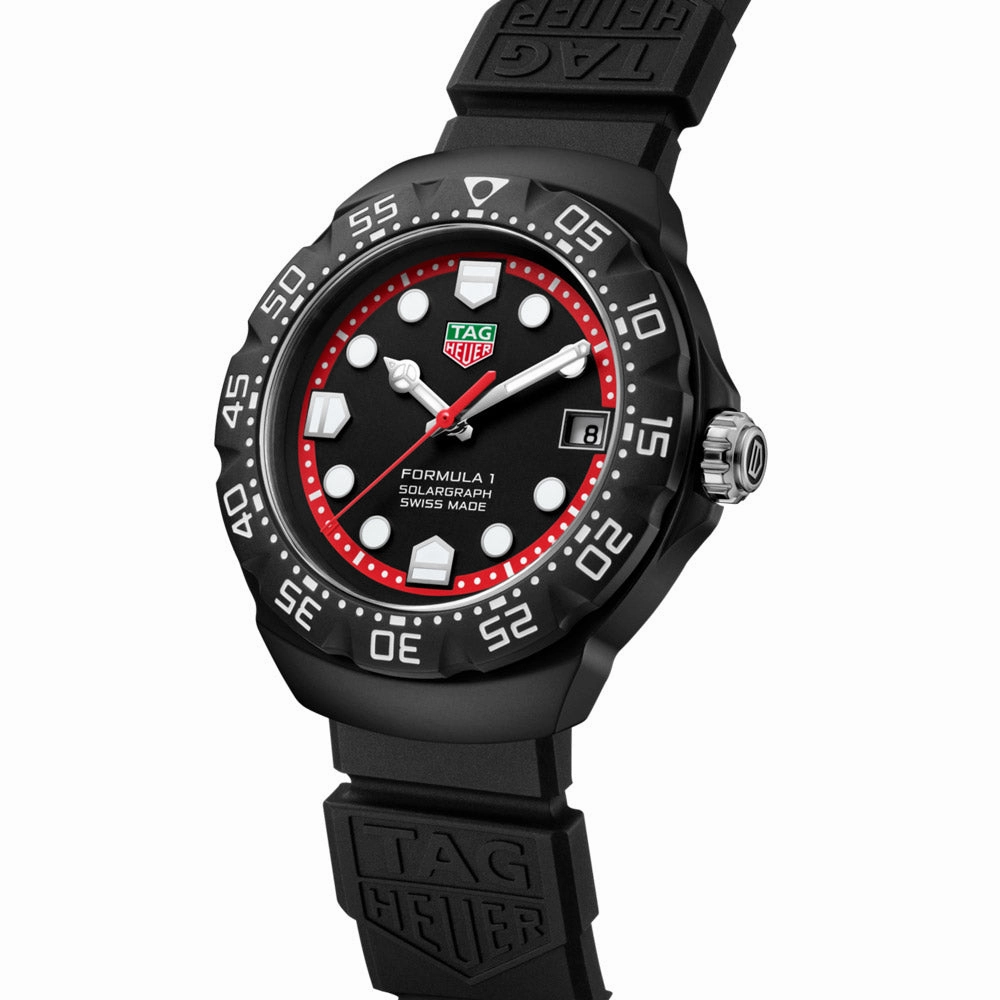 TAG Heuer Formula 1 Solargraph 38mm Black Dial Steel DLC Quartz Watch WBY1114.FT8084