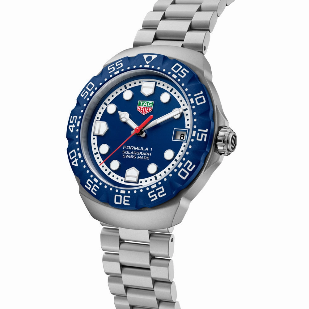 TAG Heuer Formula 1 Solargraph 38mm Blue Dial Quartz Watch WBY1112.BA0042