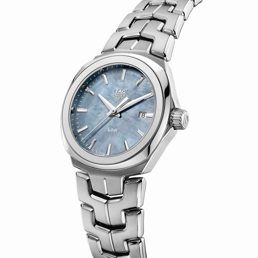 TAG Heuer Link 32mm Blue MOP Dial Ladies Quartz Watch WBC1311.BA0600