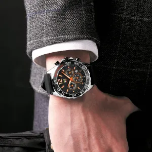Thin Rubber Strap Quartz Watch Fashion Clock Six-pin Timing Sports Wrist 