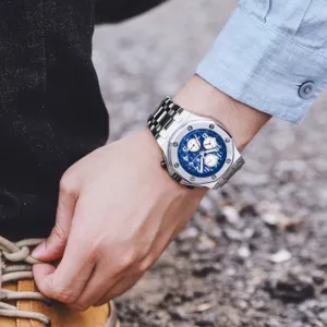 Three-eye Waterproof Multifunctional Automatic Mechanical Watch 
