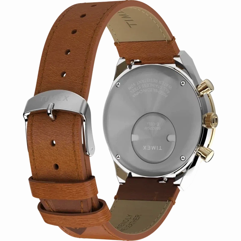 TIMEX Chronograph 40mm Leather Strap Watch