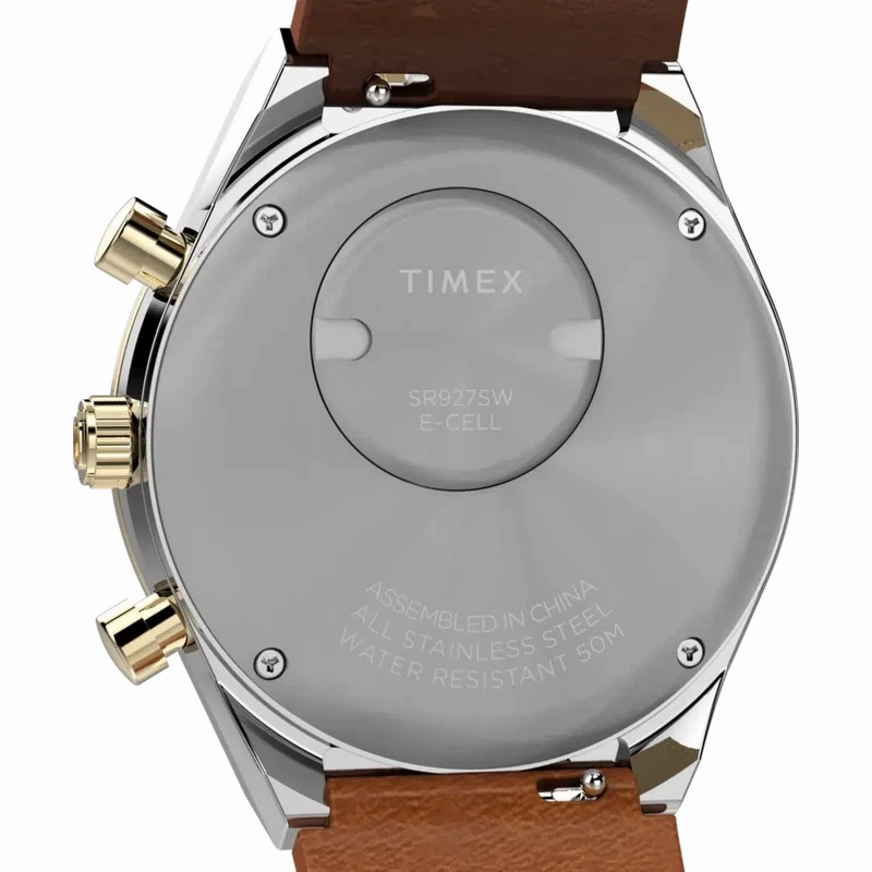 TIMEX Chronograph 40mm Leather Strap Watch