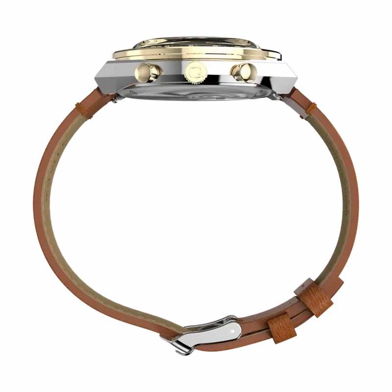 TIMEX Chronograph 40mm Leather Strap Watch
