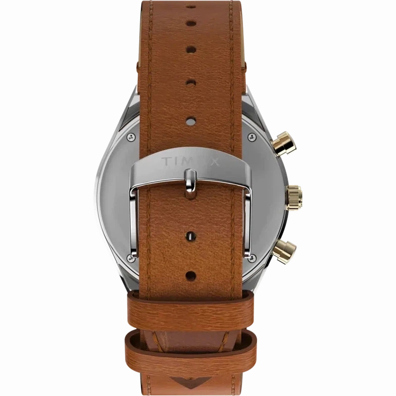 TIMEX Chronograph 40mm Leather Strap Watch