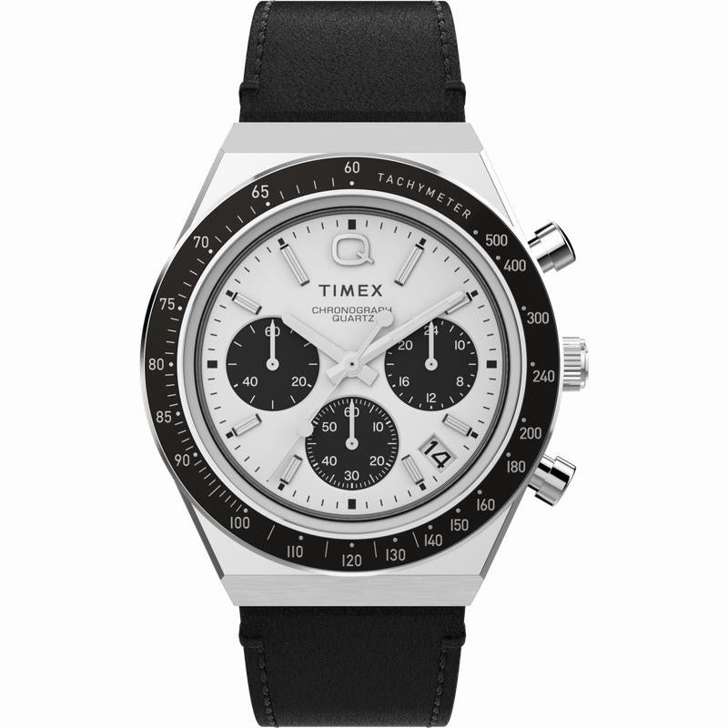 TIMEX Chronograph 40mm Leather Strap Watch