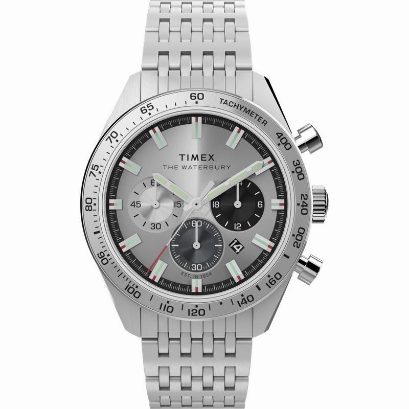 TIMEX Chronograph 41mm Stainless Steel Bracelet Watch