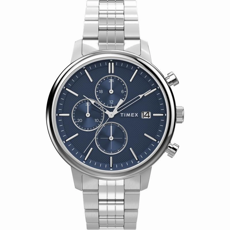 TIMEX Chronograph 45mm Stainless Steel Bracelet Watch