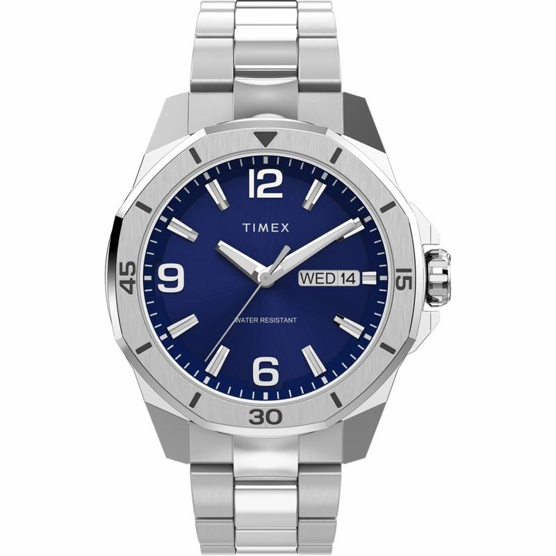 TIMEX Essex Ave 46mm Stainless Steel Bracelet Watch