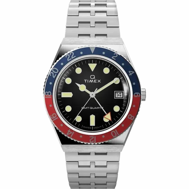 TIMEX GMT 38mm Stainless Steel Bracelet Watch