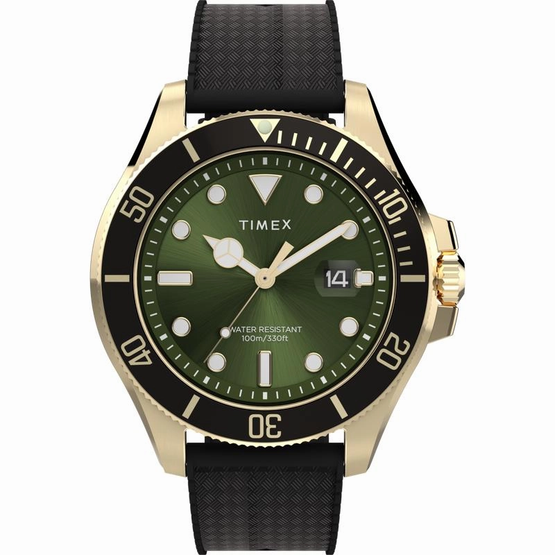 TIMEX Harborside 43mm Blue Rubber Strap Watch