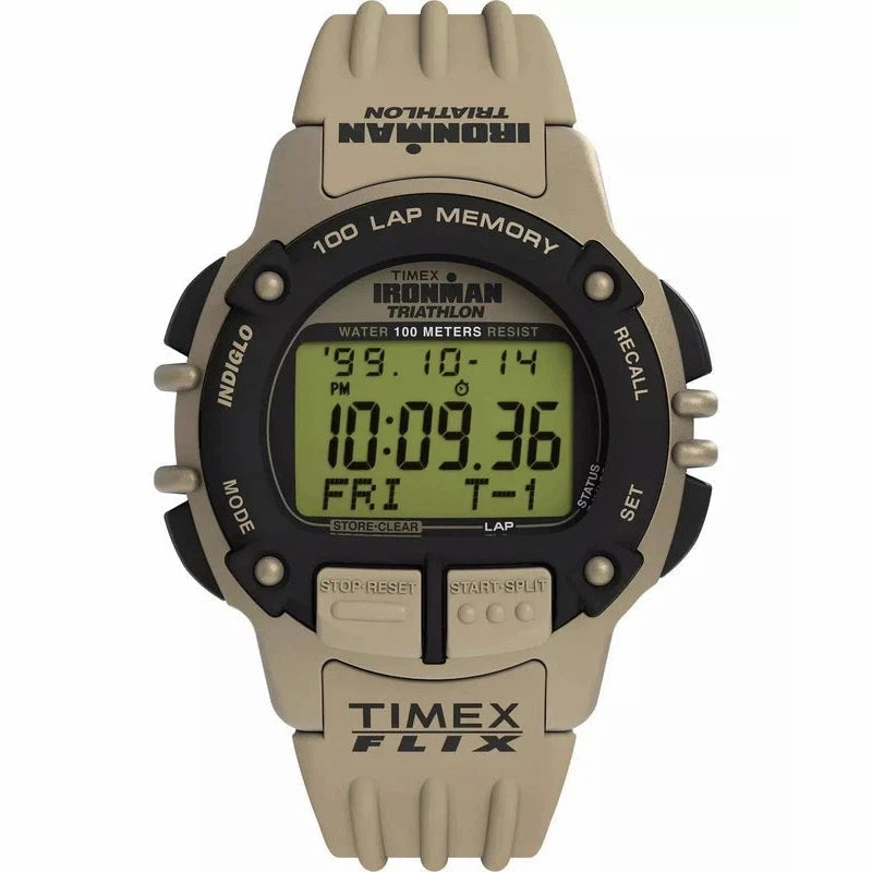 TIMEX IRONMAN Flix 100 Lap 42mm PU Strap Watch