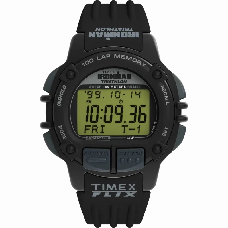 TIMEX IRONMAN Flix 100 Lap 42mm PU Strap Watch