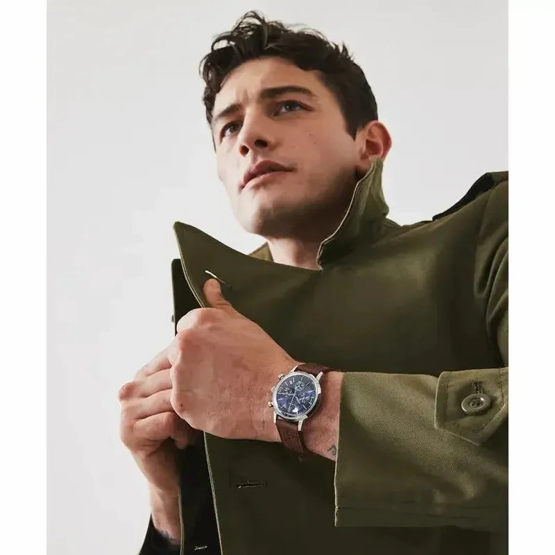 TIMEX Marlin Chronograph Tachymeter 40mm Leather Strap Watch