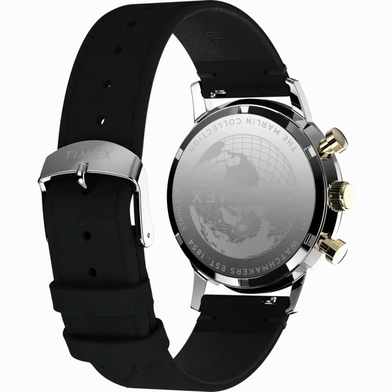 Timex Marlin Chronograph Tachymeter 40mm Leather Strap Watch