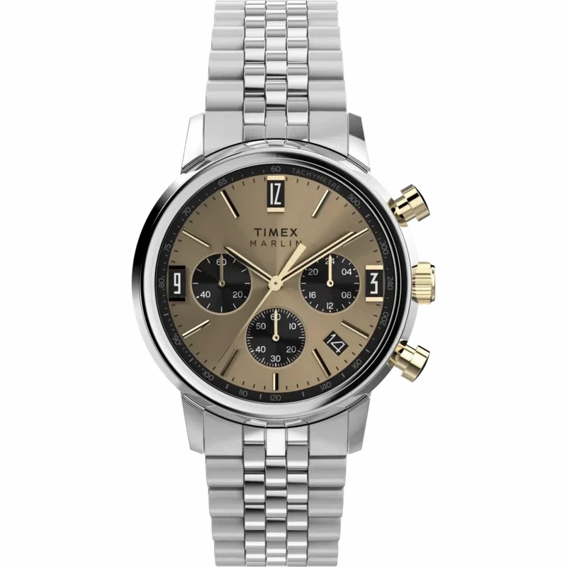 Timex Marlin Chronograph Tachymeter 40mm Stainless Steel Bracelet Watch
