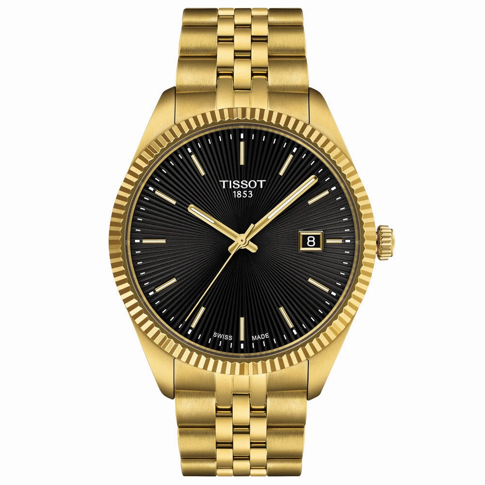Tissot Ballade 40mm Black Dial Gold PVD Steel Gents Quartz Watch T1564103305100