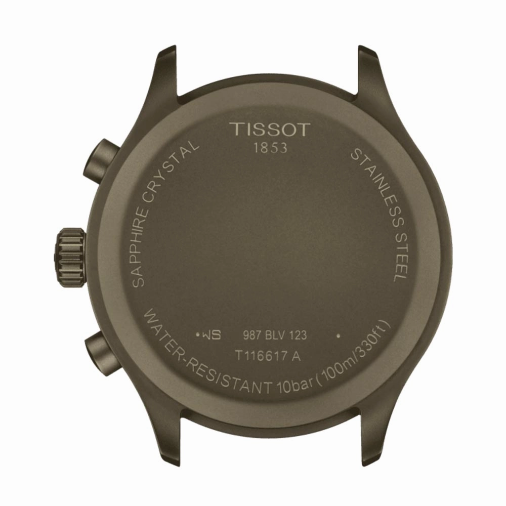 Tissot Chrono XL 45mm Khaki Dial Khaki PVD Steel Gents Quartz Watch T1166173609200