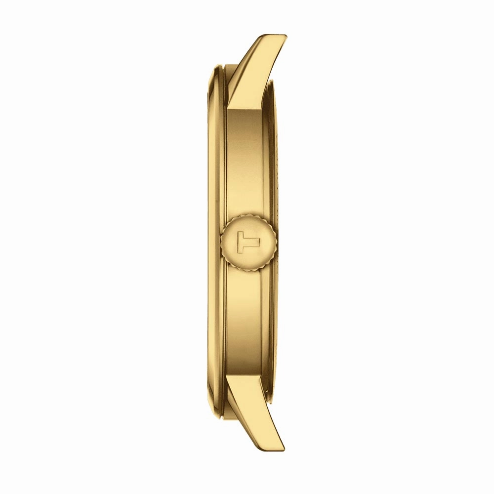 Tissot Classic Dream 42mm Ivory Dial Yellow Gold PVD Steel Quartz Gents Watch T1294103626100