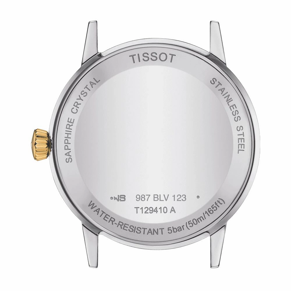 Tissot Classic Dream 42mm Silver Dial Yellow Gold PVD Steel Gents Quartz Watch T1294102203100