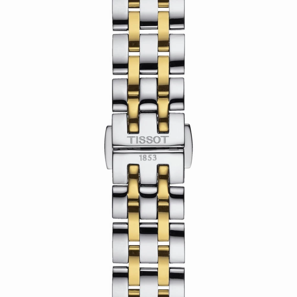 Tissot Classic Dream Lady 28mm Silver Dial Yellow Gold PVD Steel Quartz Watch T1292102203100