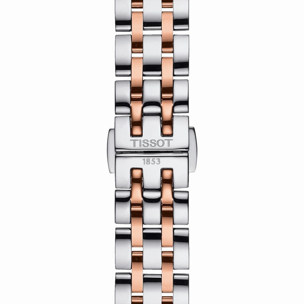 Tissot Classic Dream Lady 28mm White Dial Rose Gold PVD Steel Quartz Watch T1292102201300
