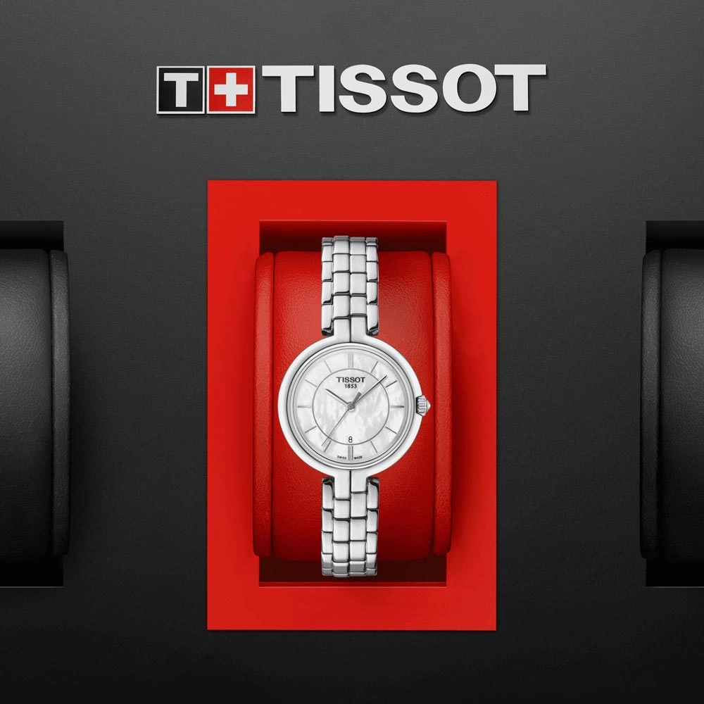Tissot Flamingo 30mm MOP Dial Ladies Quartz Watch T0942101111100