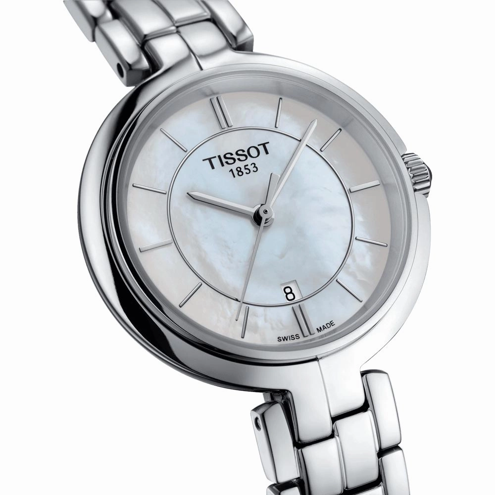 Tissot Flamingo 30mm MOP Dial Ladies Quartz Watch T0942101111100