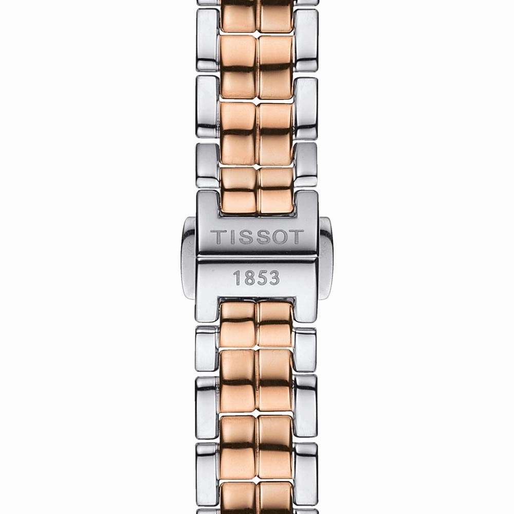 Tissot Flamingo 30mm MOP Dial Rose Gold PVD Steel Ladies Quartz Watch T0942102211100