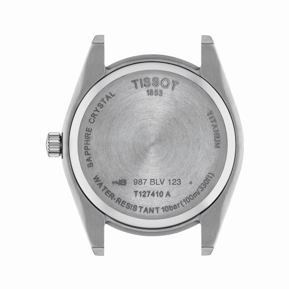 Tissot Gentleman 40mm Blue Dial Titanium Gents Quartz Watch T1274104404100