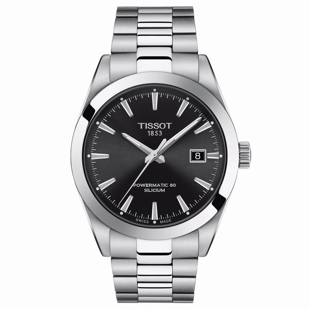 Tissot Gentleman Powermatic 80 Silicium 40mm Black Dial Automatic Watch Gents T1274071105100